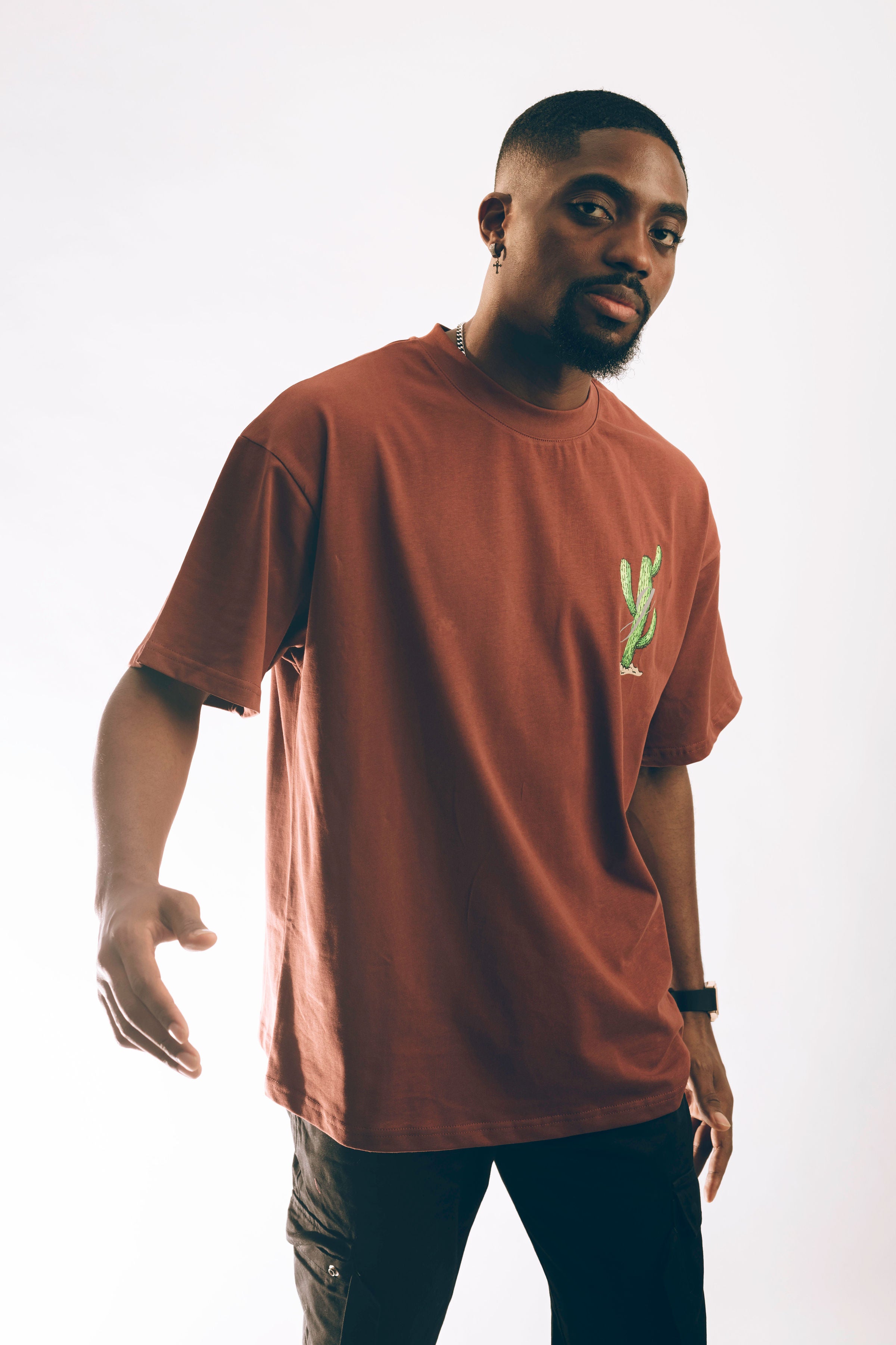 Guestlist Anonymous Brown Cotton T-shirt