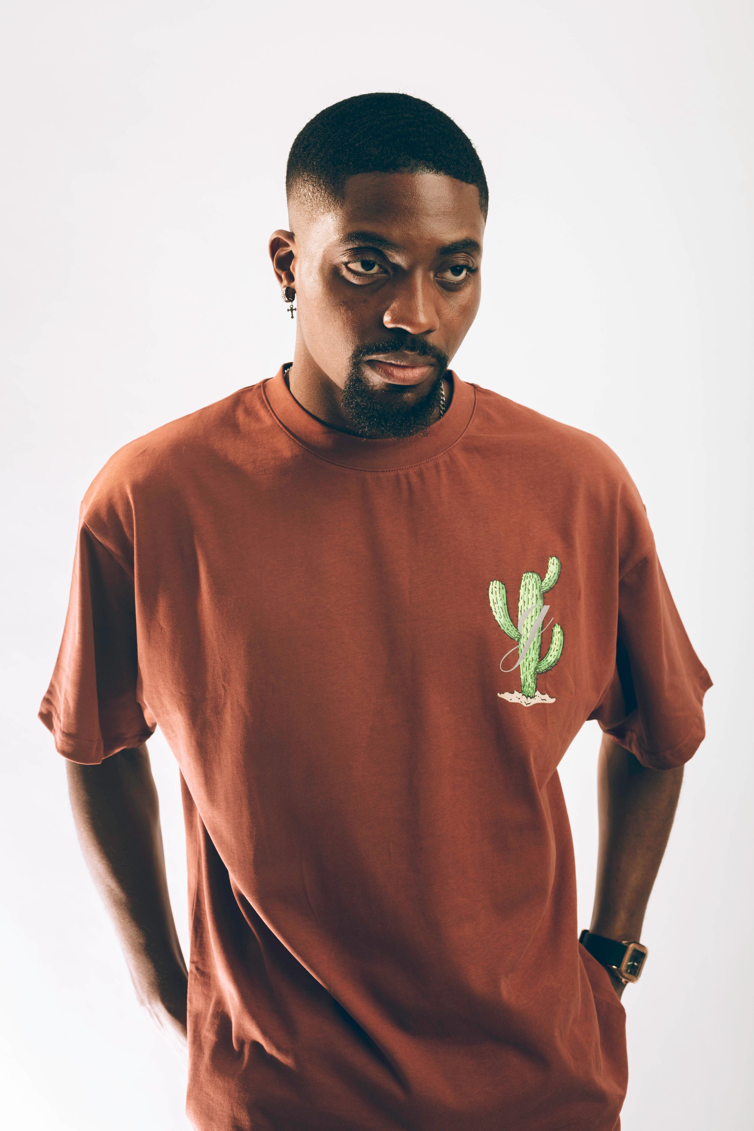 Guestlist Anonymous Brown Cotton T-shirt